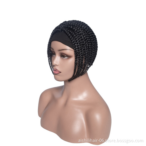 aishili headband wigs for black woman wholesale cheap synthetic braiding hair wig headband wig